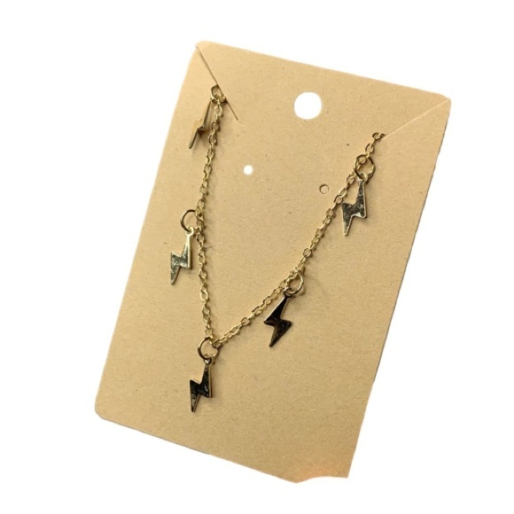 Gold lightning necklace